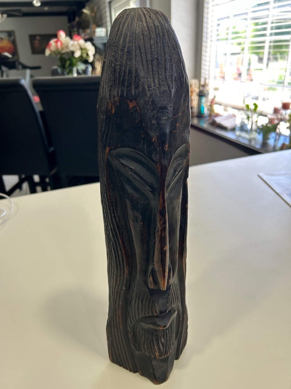 Wood carved face